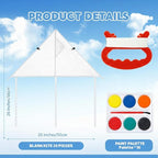 Syhood 20 Pcs DIY Blank Kites Set 24 Inch Summer Decorating Coloring Kites - Image 2