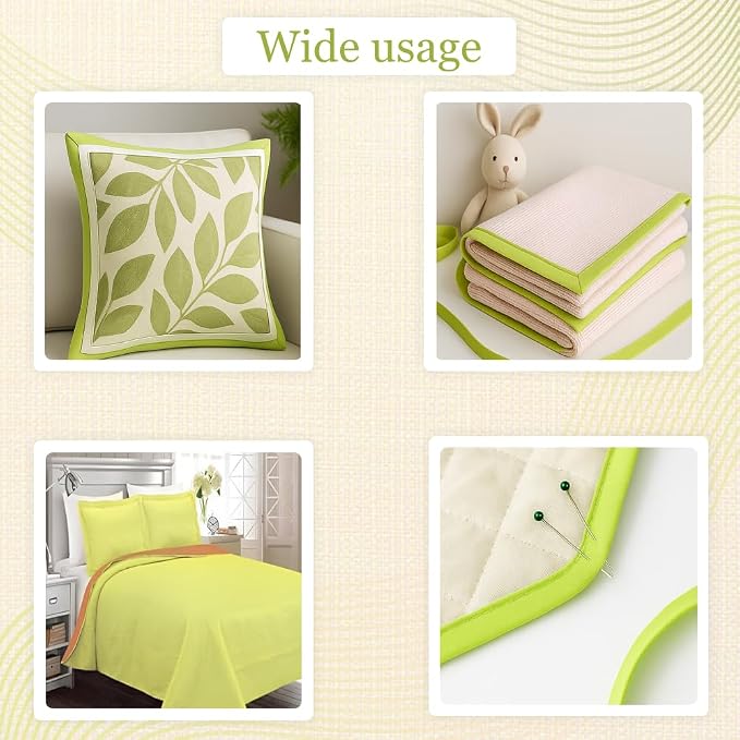 Lime Double Fold Bias Tape – 7/8 Inch x 3 Yards Cotton Binding - Image 5