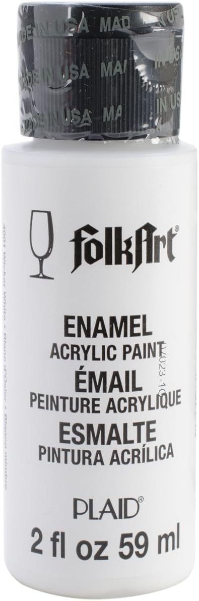FolkArt Enamel Glass & Ceramic Paint in Assorted Colors, Wicker White by FolkArt