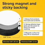 Peel-&-Stick Flexible Adhesive Magnets – 350 pcs Magnetic Dots - Image 2