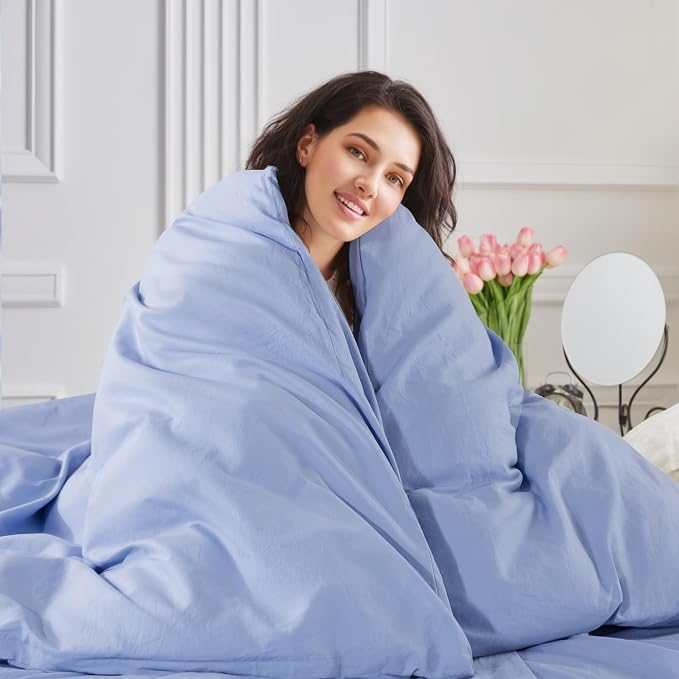NEXHOME PRO Full Duvet Cover Set, 100% Washed Cotton - Image 5
