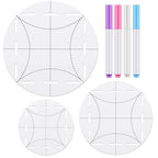 7 Pcs Quilt Circle Template Fabric Marking Pens Set Including Round Acrylic by Taiyin
