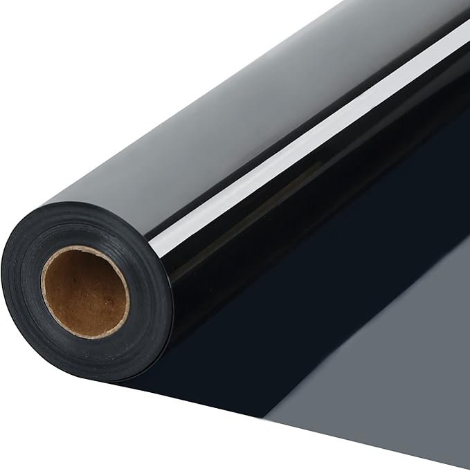 HTVVETUR Black HTV Iron on Vinyl 12Inch by 35ft Heat Transfer Vinyl by HTVVETUR