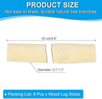PATIKIL 8 Pcs / 10cm Wood Log Sticks, 0.6-1.2inch in Diameter Natural Driftwood - Image 2