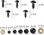 100PCS 6mm-12mm Solid Black Eyes - Image 3