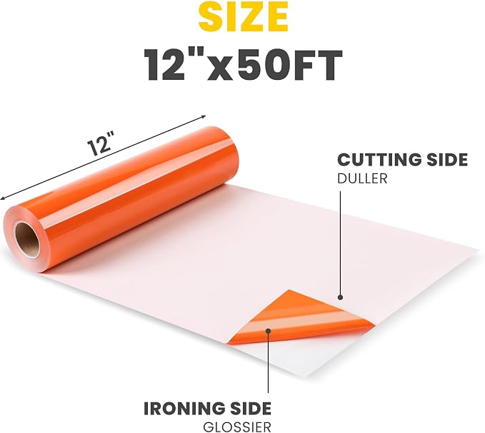 HTVRONT Orange Iron on Vinyl - Image 3