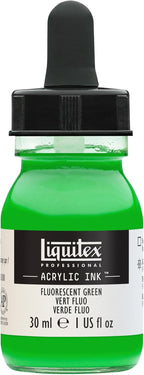Liquitex Professional Acrylic Ink, 1-oz Jar, Fluorescent Green by Liquitex