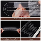PH PandaHall 6pcs 3 Sizes Zipper Making Templates - Image 4