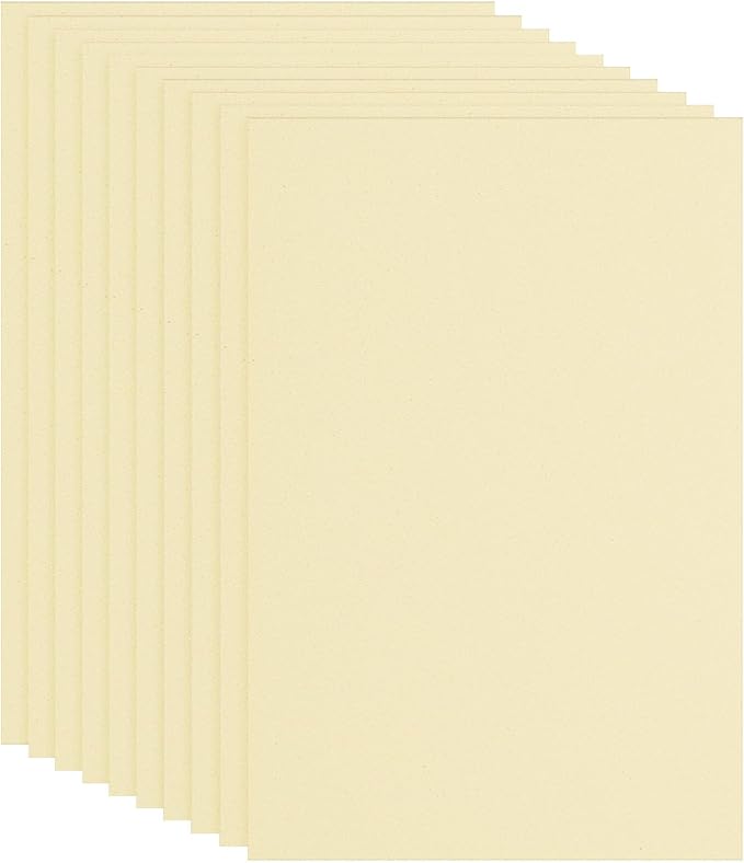 PATIKIL EVA Foam Sheet 10Pcs 12x8 Inch 2mm Thick Light Yellow | Easy Cutting by PATIKIL
