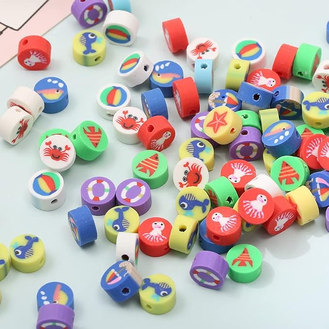 100pcs Ocean Polymer Clay 10mm Spacer Beads - Image 5