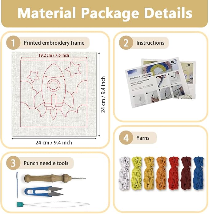 Doodlream Cartoon Rocket Needle Kit - Image 2