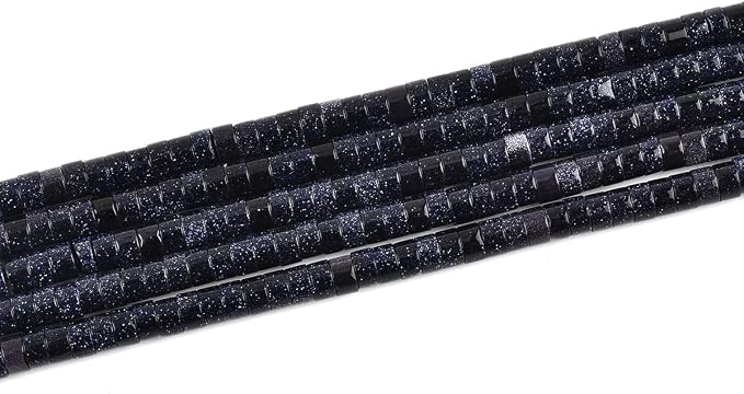 152pcs 4x2mm Natural Blue Sand Stone Heishi Disc Rondelle Spacer Stone Semi - Image 2