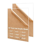 KINLINK 24x36 Plexiglass Sheets 1/8 inch Thick, 3mm Clear Cast Acrylic Sheet by KINLINK