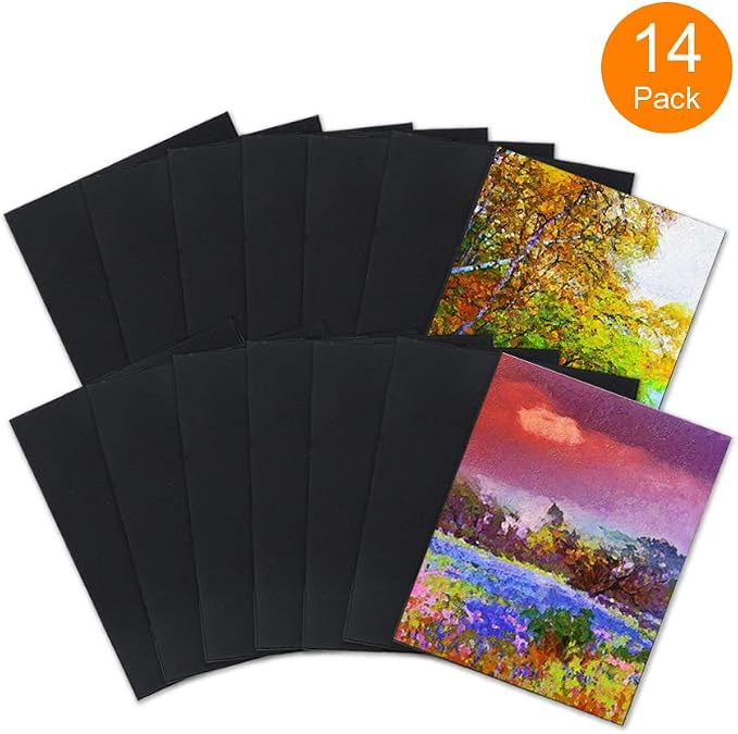 CONDA Black Canvases for Painting, Canvas Panels 8x10 inch, 100% Cotton - Image 2