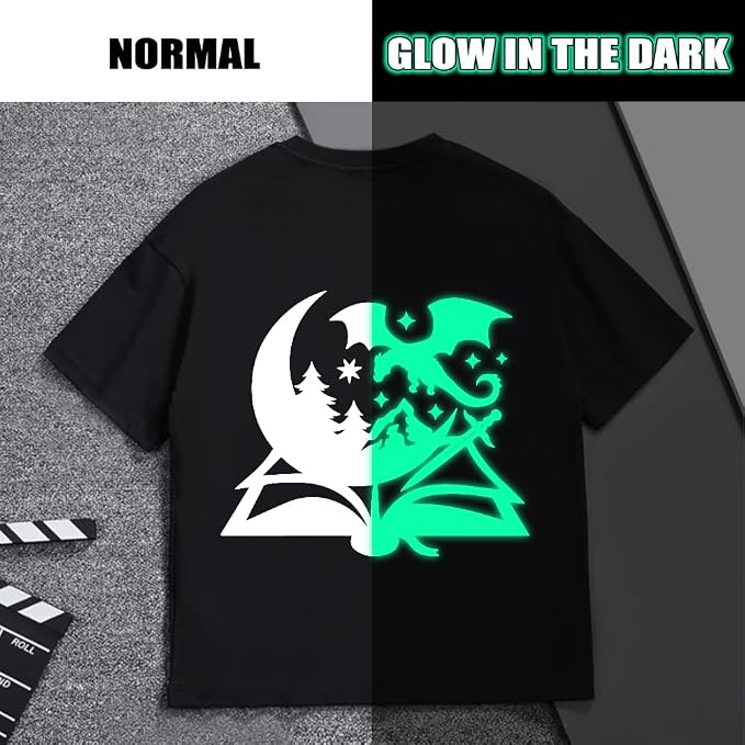 HTVVETUR Glow in The Dark HTV Heat Transfer Vinyl Roll 12 Inch by 10 Feet Iron - Image 5