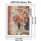 Stamped Cross Stitch Kits – Flower Embroidery Starter Kit - Image 2