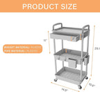 3 Tier Rolling Utility Cart - Image 5