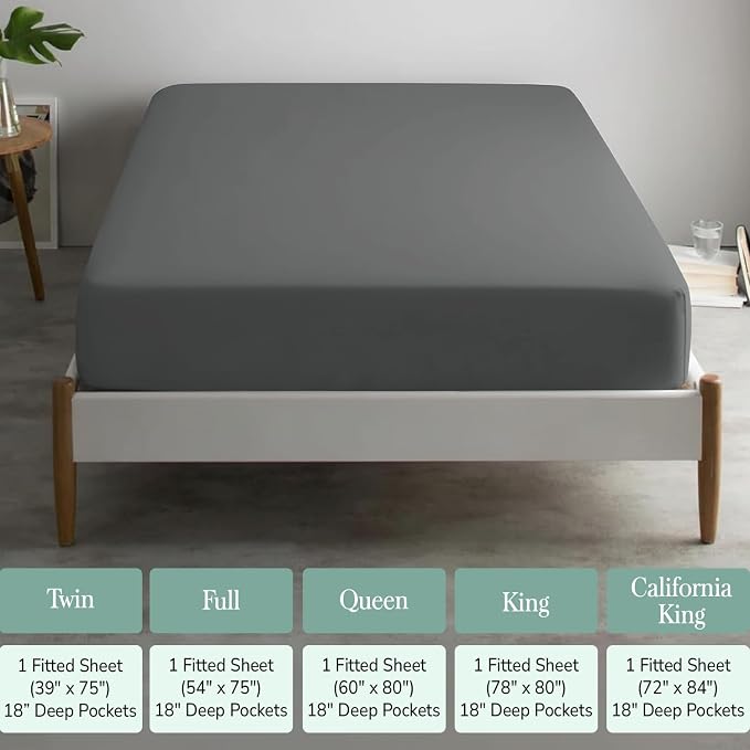 Feather & Stitch Fitted Bottom Sheet Only Full Size 500 TC-1 Piece 100% Cotton - Image 6