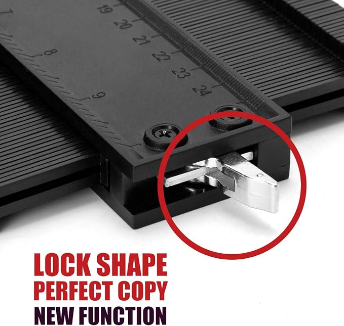Saker Contour Gauge Profile Tool- Adjustable Lock-Precisely Copy Irregular - Image 2