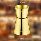 Briout Jigger for Bartending, Flat Edge Gold - Image 3