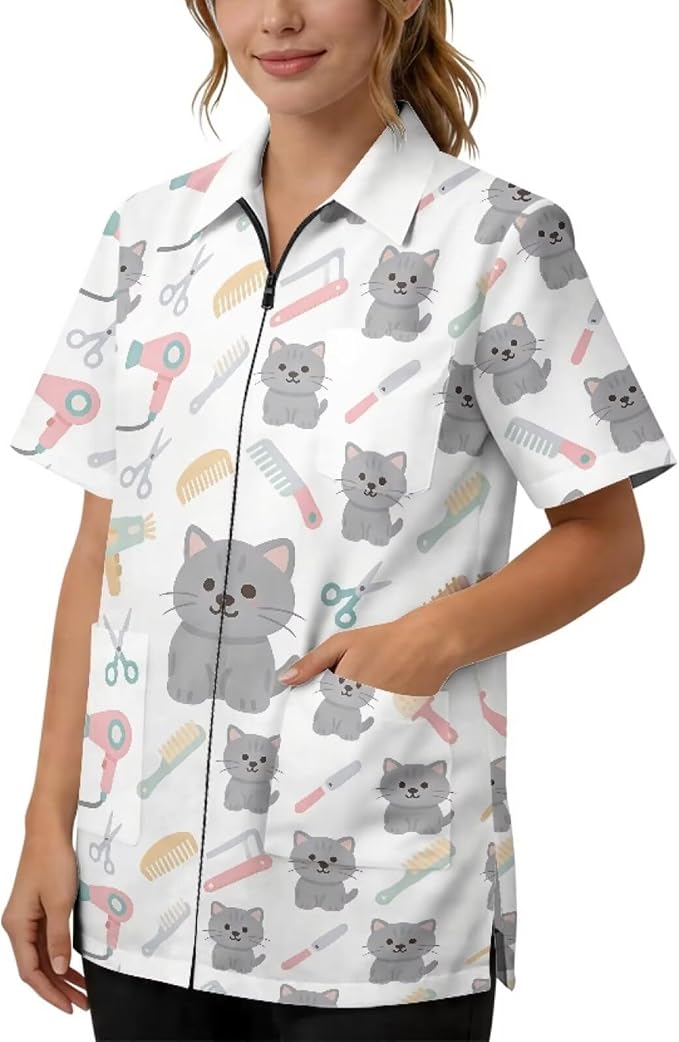 Professional Grooming Smock Unisex, Water Resistant Anti-Static | Hairdresser by Unknown