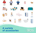 OOOK Wooden Dollhouse for Kids, Doll House - Image 6