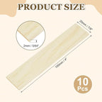 MECCANIXITY 10Pcs Wood Strips Slats, 5/64" x 7/8" x 4" Thin Wood Sticks Flat - Image 2