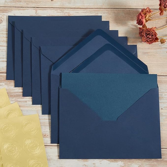 50 Pack Navy Blue A7 Envelopes - Image 7