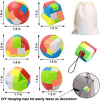 16 Pack Brain Teasers Puzzles for Kids & Adults, Brain Teasers Metal IQ Toys - Image 2
