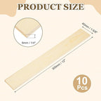 MECCANIXITY 10Pcs Wood Strips Slats, 1/4" x 1‑5/8" x 12" Thin Wood Sticks Flat - Image 2