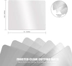 Fotouzy Plastic Cutting Board Set of 7, Frosted Clear Flexible Cutting Mats - Image 2