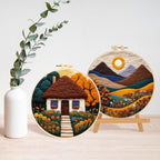 Eforcase Wool Felt Painting Needle Felting Kit, Flowers Landscape Tree Mountain - Image 8