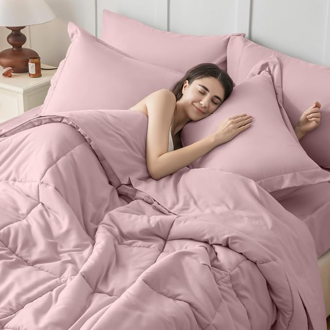 JOLLYVOGUE Full Comforter Set, Ultra-Soft Bed in a Bag Full Size 7 Pieces - Image 6