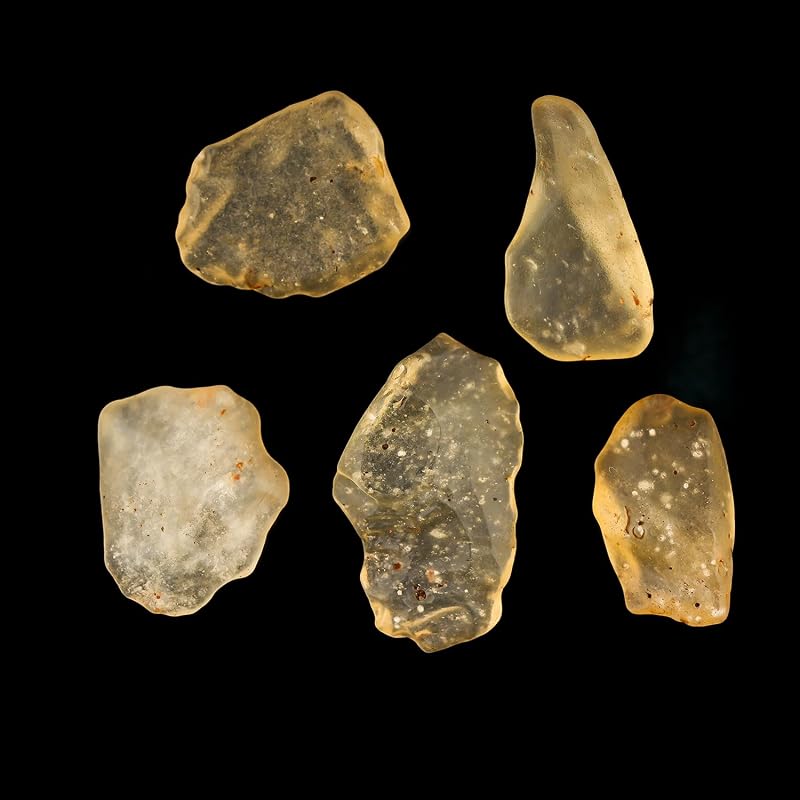 ColouredRocks Libyan Desert Glass, Raw Golden Tektite Crystals, Loose Gemstone - Image 3