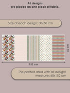 Pink & Green Floral Cotton Fabric Bundle, 5 Coordinating Fabric Panels - Image 5