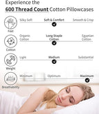 Warmstar Cotton Body Pillow Cover 1 Pack, 600 Thread Count Body Pillow case - Image 5