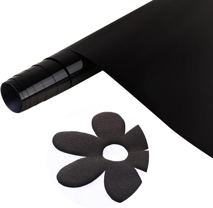 Tintnut Black Puff Heat Transfer Vinyl Roll, easy cut & weed, stretch washable by Tintnut
