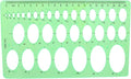 1Pcs 20cm Oval Ruler Drafting Template, Oval Line Drawing Ruler, Oval Tracing by ZXUEZHENG
