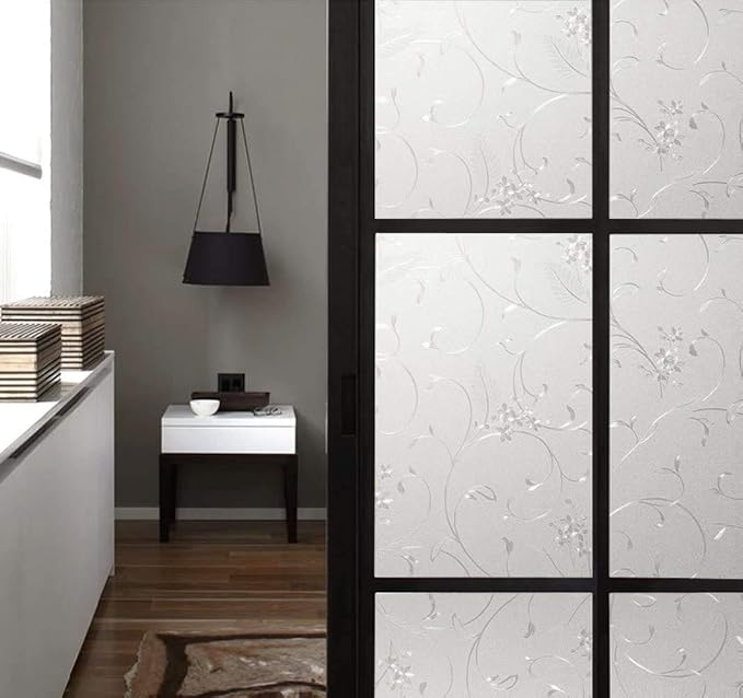 Niviy Static Cling Non-Adhesive Window Film Frosted Glass Film Bathroom Door - Image 2