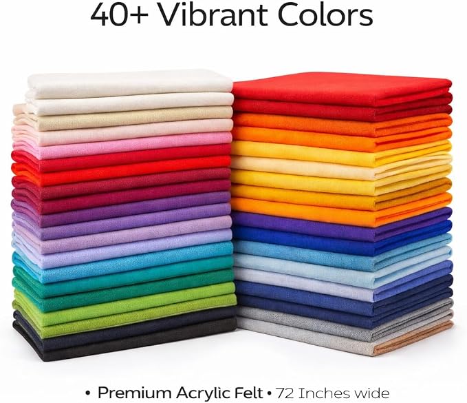 FabricLA Felt Fabric 72" Wide 1.6mm Thick Acrylic Felt by The Yard - Image 2