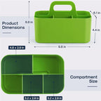 Multiuse Caddy Organizer with Handle, Portable Divided Plastic Tote Bin - Image 5