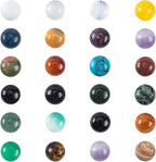 PH PandaHall 46pcs 23 Styles Stone Cabochons 8mm Gemstone Half Round Flatback - Image 3