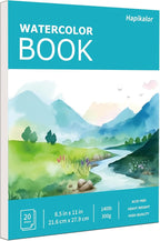 Hapikalor 8.5"x11" Watercolor Paper Pad, 140lb/300gsm Artist Painting Drawing by Hapikalor