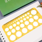 Utoolmart Circle Guide Template 22cm Geometric Drawing Template Measuring Ruler - Image 6