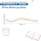 PATIKIL 25 Pcs 4inch Wood Log Sticks, 0.2-0.31inch in Diameter Natural Driftwood - Image 2
