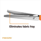 Fiskars SoftGrip Pinking Shears, 8 Inch Fabric Scissors - Image 3