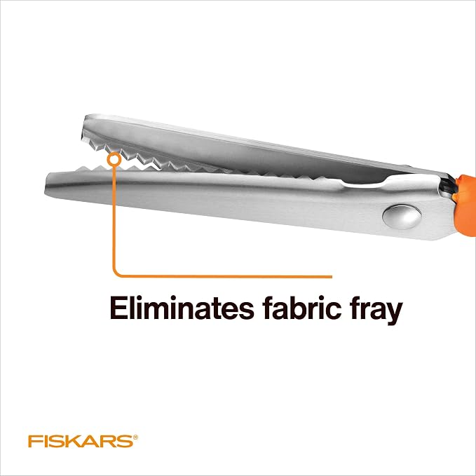Fiskars SoftGrip Pinking Shears, 8 Inch Fabric Scissors - Image 3