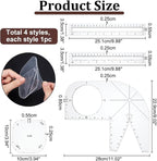PH PandaHall 4pcs Boxy Bag Making Templates - Image 2