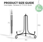Artliving Plate Stands for Display, 5 Inch Black Iron Easel Plate Display Photo - Image 2