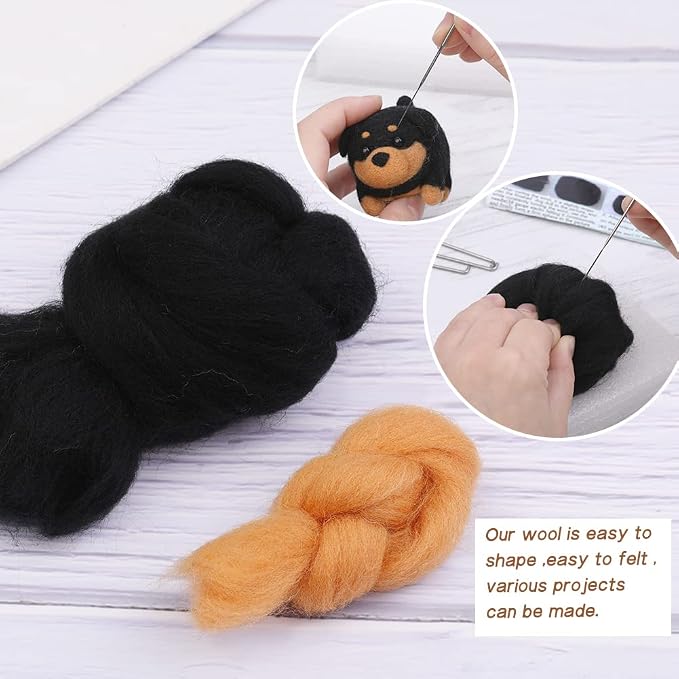 QMNNMA Needle Felting Kits for Beginners, Norwegian Dog Wool Felting Kit | - Image 5